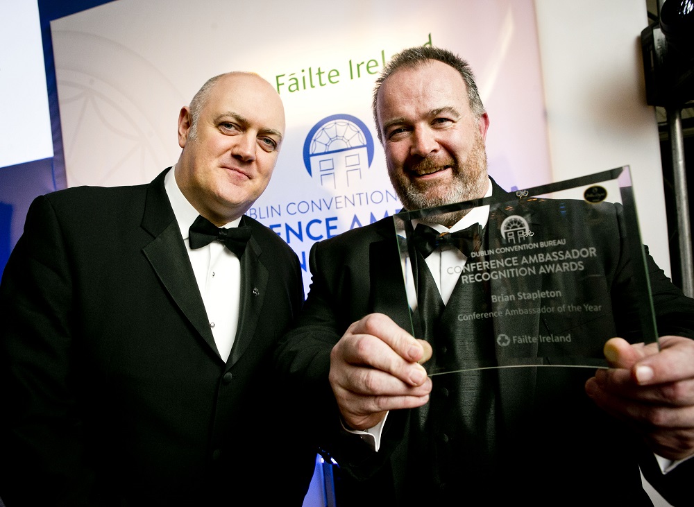 Dara O Briain and Conference Ambassador Brian Stapleton