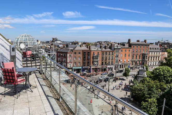 The view from the Fitzwilliam Hotel Terrace