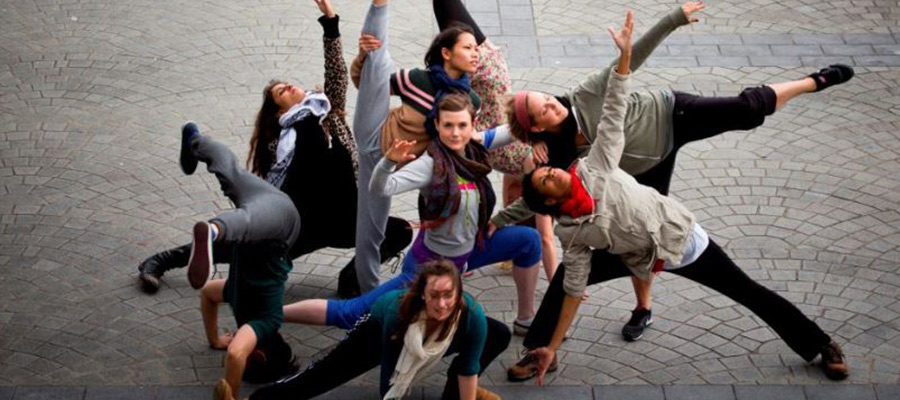 A troupe of dancers at Limerick's Milk Market