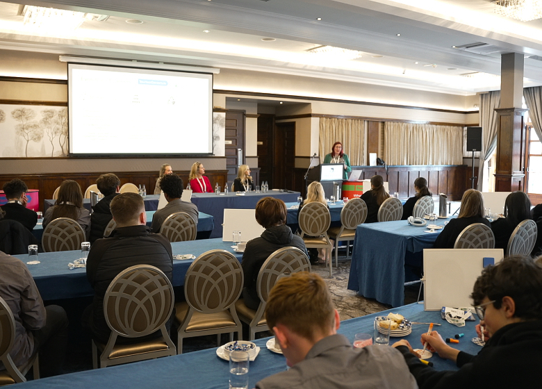 Group of students attending a workshop during Meitheal 2025 in Kerry