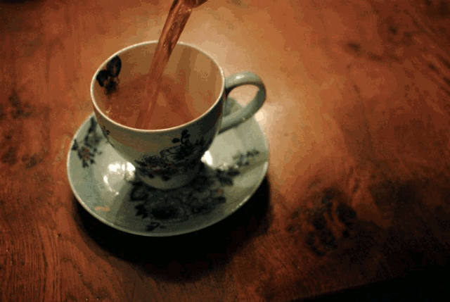Gif of pouring a cup of tea
