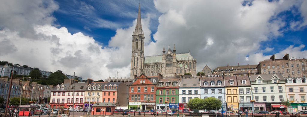 View of Cobh with St Colman known as Cobh Cathedral