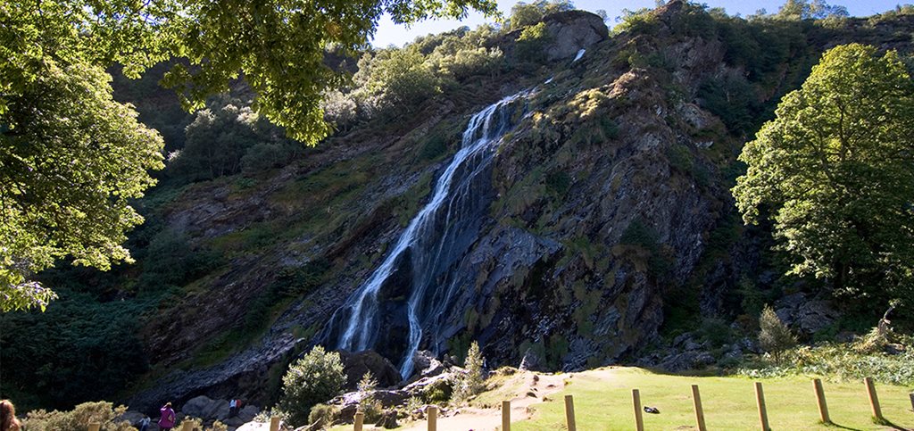 Powerscourt Waterfall on the river Dargle, Powerscourt Estate, Enniskerry, Co. Wicklow