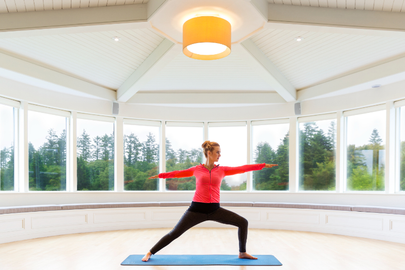 Photo of a woman doing yoga