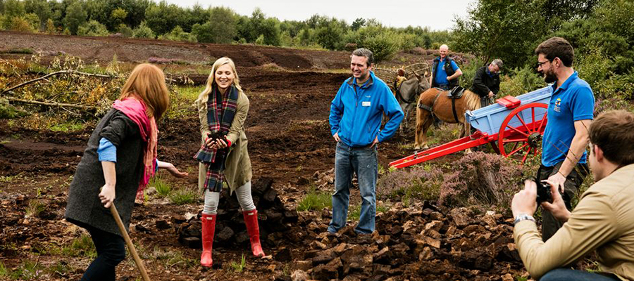 Delegates enjoying some farming lessons in Lullymore Heritage Park, Co Kildare