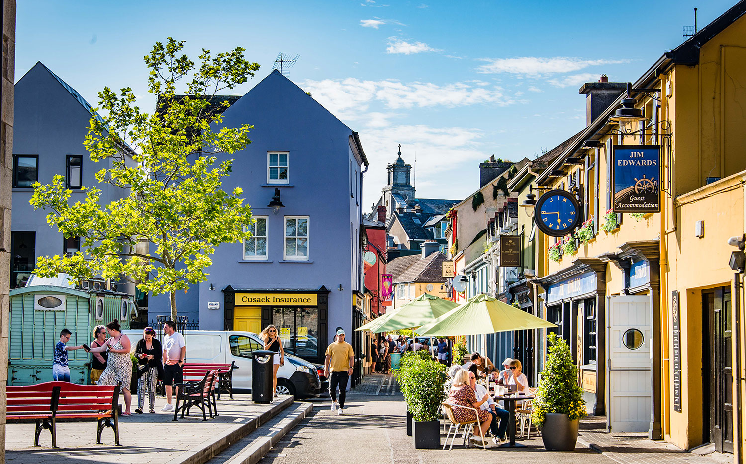 A long table in the middle of the street for midsummer in cork