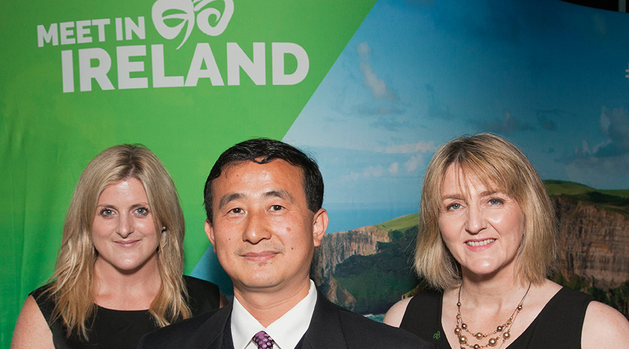 Letitia Wade, Fáilte Ireland, Prof Chaosheng Zhang NUI Galway and Kerry O’Sullivan, Professional Conference Organiser and Director of Go West Conference & Event Management. Meet in Ireland Ambassador Programme