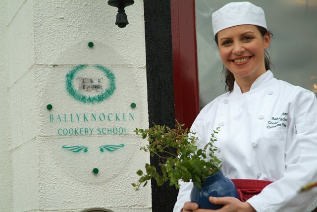 Catherine Fulvio at Ballyknocken Cookery School, one of Ireland's best-known chefs 