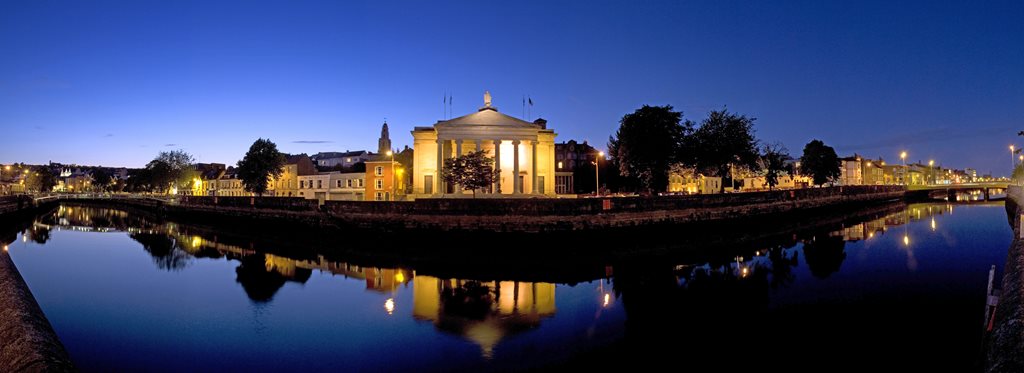 Cork City Hall on the banks of the River Lee, Ireland