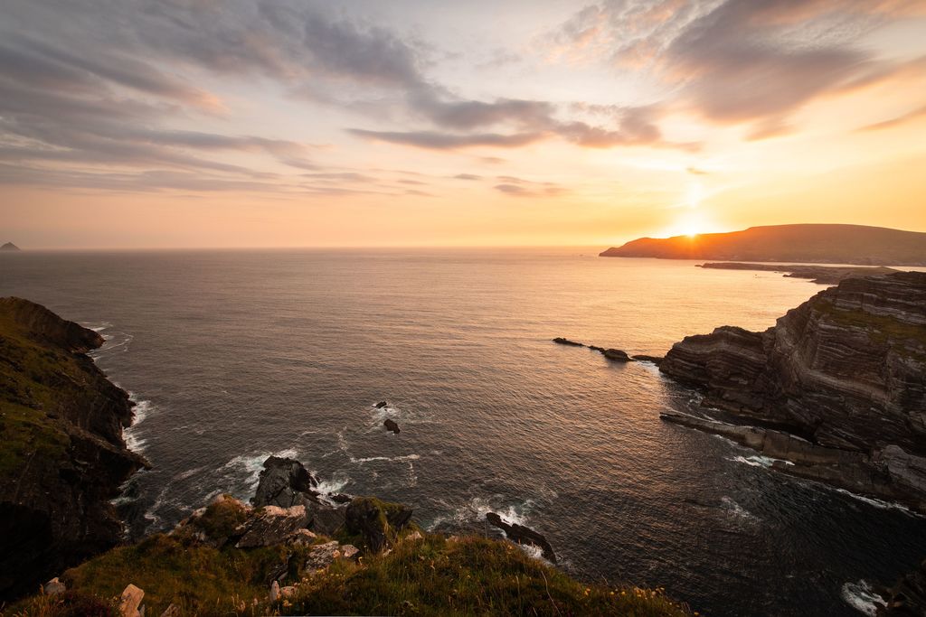 Kerry coastline at sunset