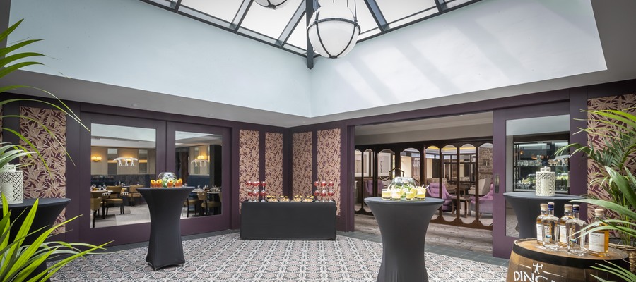 The light-filled Atrium dining space at the Dingle Skellig Hotel
