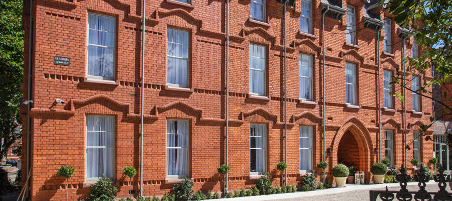 Red-brick exterior of the Wilder Townhouse