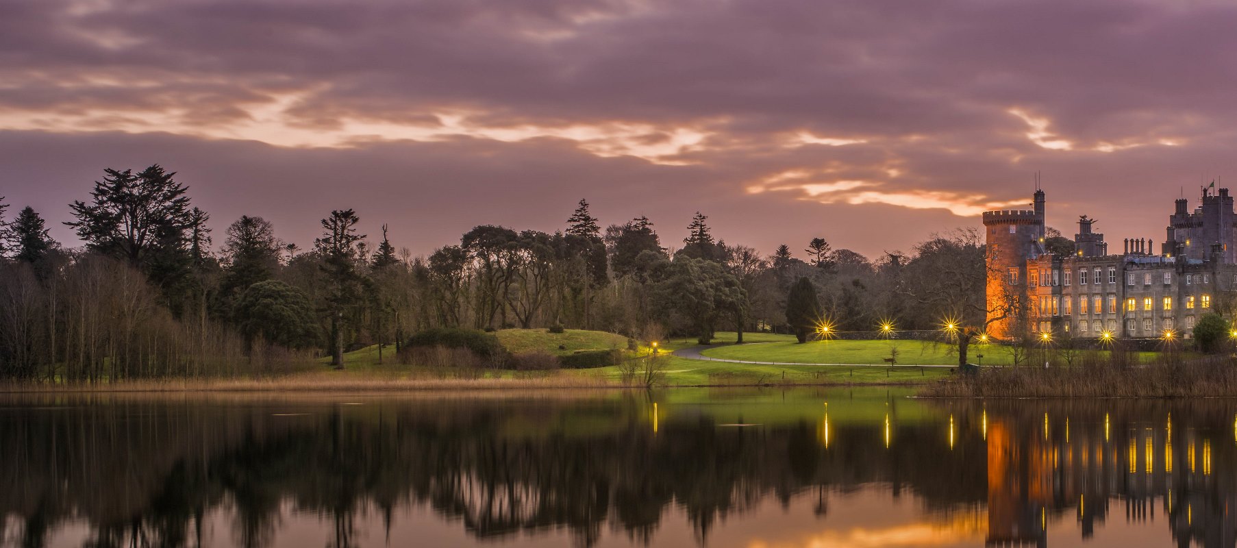 Dromoland Castle from across the lake